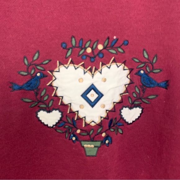 Vintage 90s White Stag Embroidered Grandma Cottagecore Sweatshirt - Picture 4 of 7